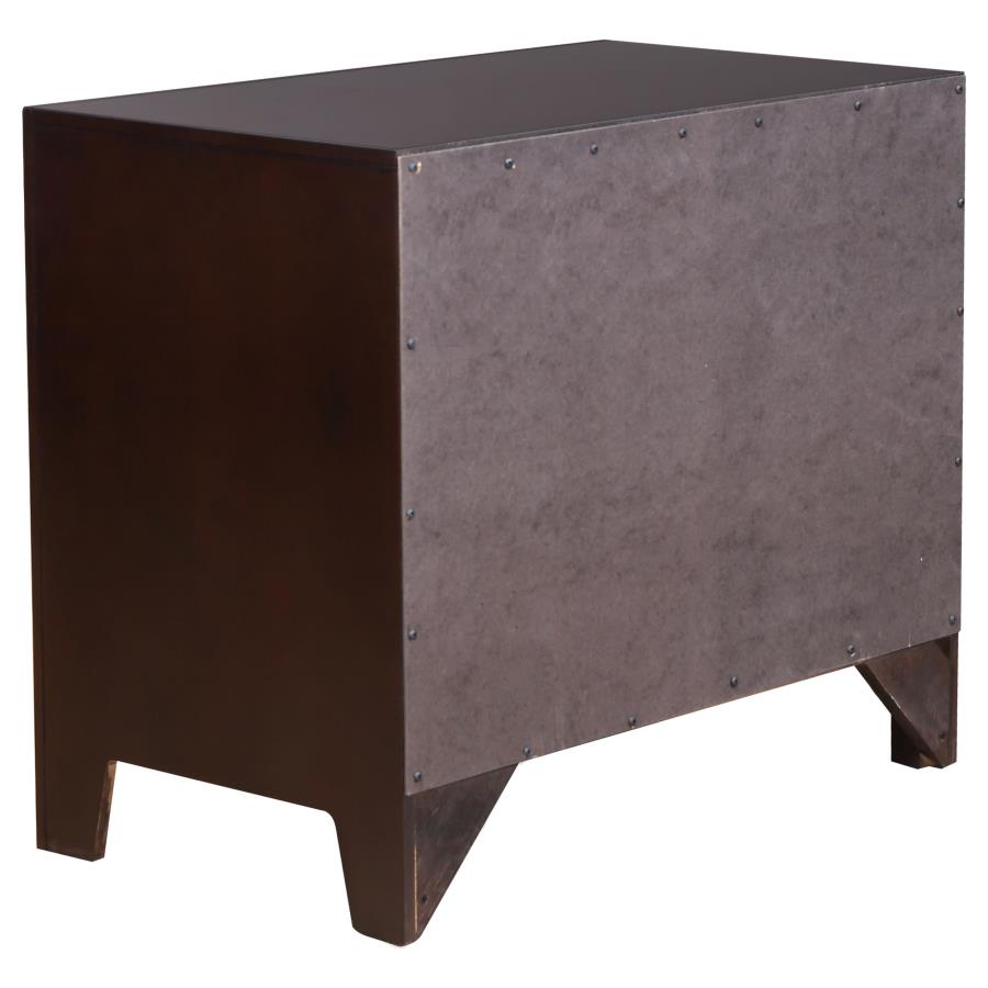 (image for) Phoenix 2-drawer Nightstand Cappuccino