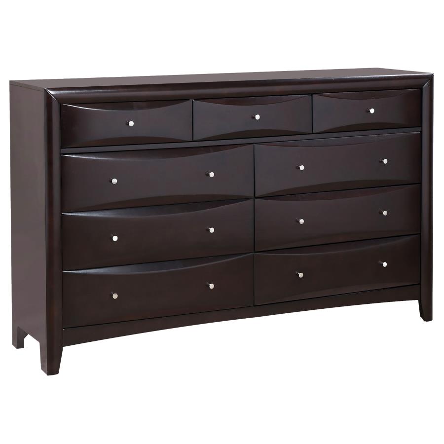 (image for) Phoenix 9-drawer Dresser Cappuccino