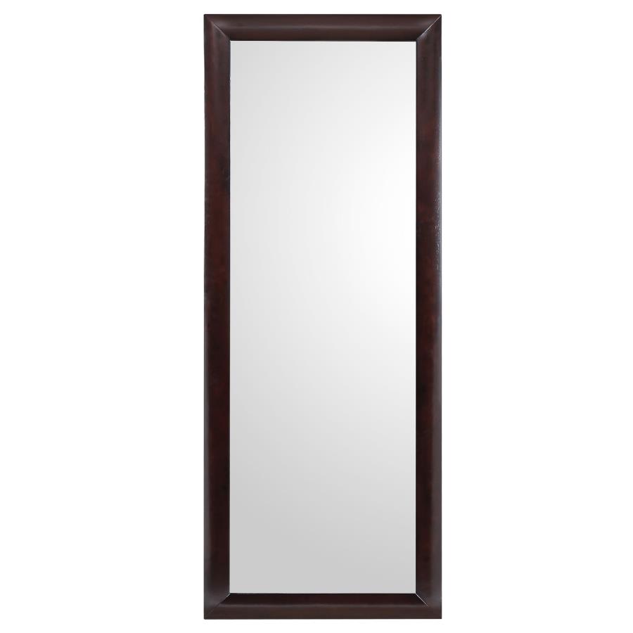 (image for) Phoenix 30 x 76 Inch Wood Framed Standing Mirror Cappuccino