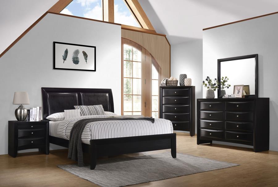 (image for) Briana Wood Eastern King Panel Bed Black