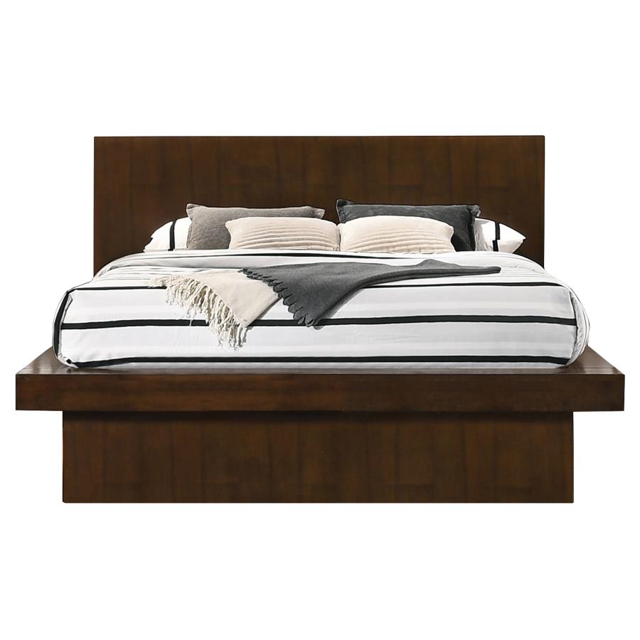 (image for) Jessica 4-piece Eastern King LED Bedroom Set Cappuccino