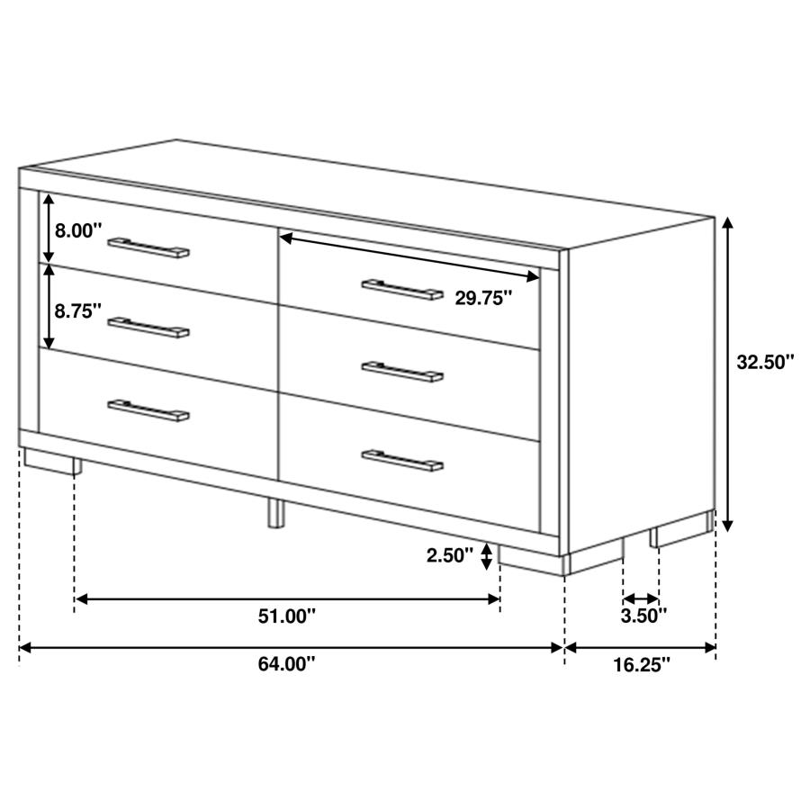 (image for) Jessica 5-piece Eastern King LED Bedroom Set Cappuccino