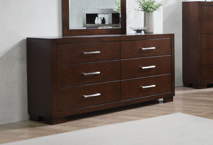 (image for) Jessica 6-drawer Dresser Cappuccino