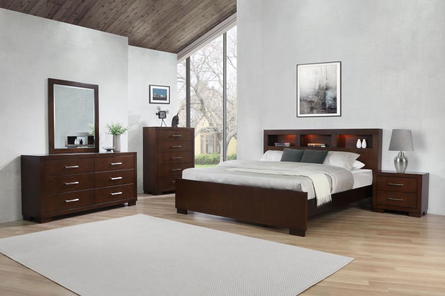 (image for) Jessica 6-drawer Dresser with Mirror Cappuccino