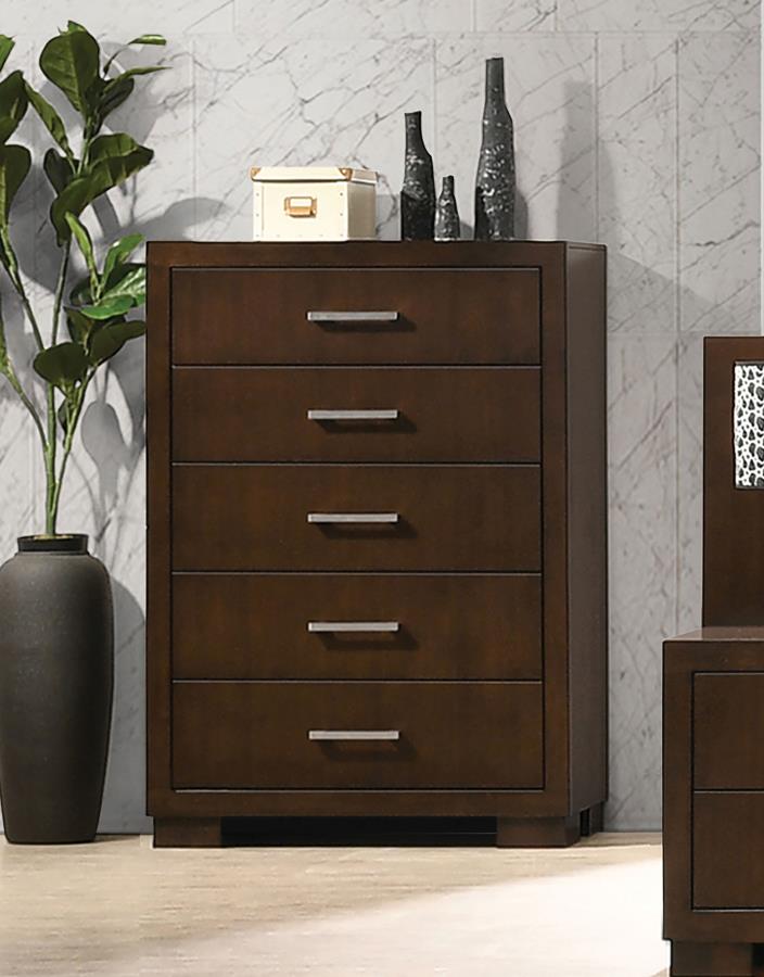 (image for) Jessica 5-drawer Bedroom Chest Cappuccino