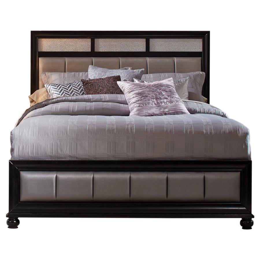 (image for) Barzini Wood California King Panel Bed Black