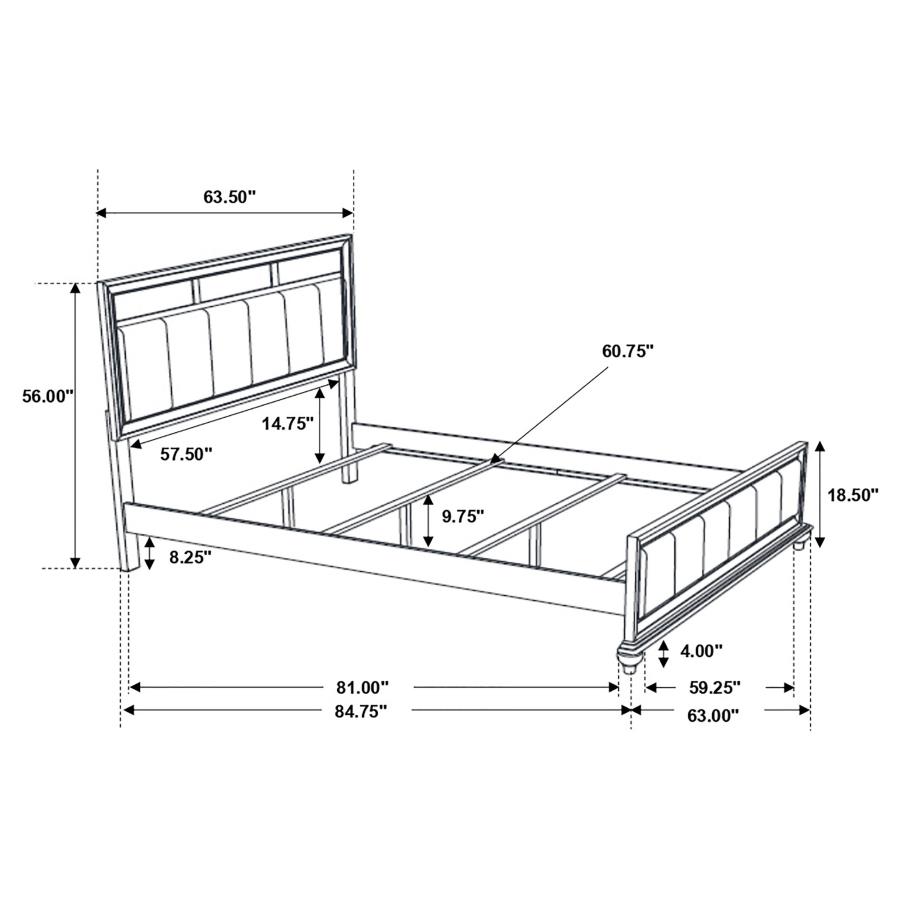 (image for) Barzini 4-piece Queen Bedroom Set Black