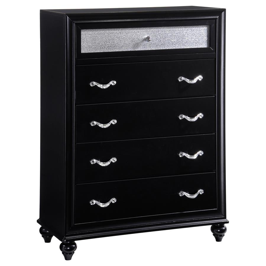 (image for) Barzini 5-drawer Bedroom Chest Black