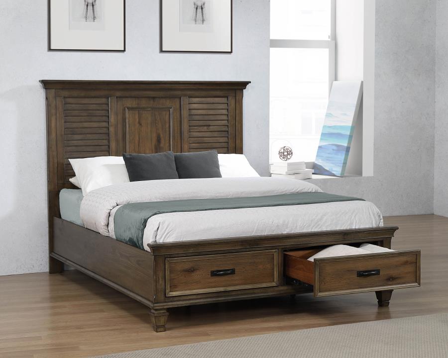 (image for) Franco Wood Eastern King Storage Panel Bed Burnished Oak