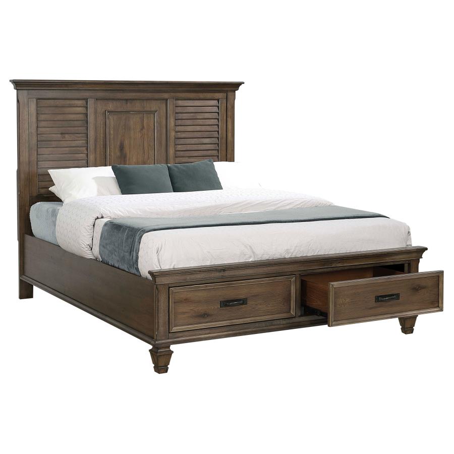 (image for) Franco Wood Eastern King Storage Panel Bed Burnished Oak