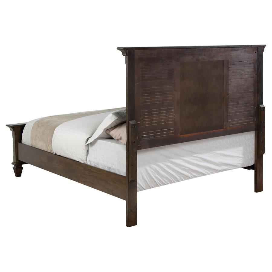 (image for) Franco Wood California King Panel Bed Burnished Oak