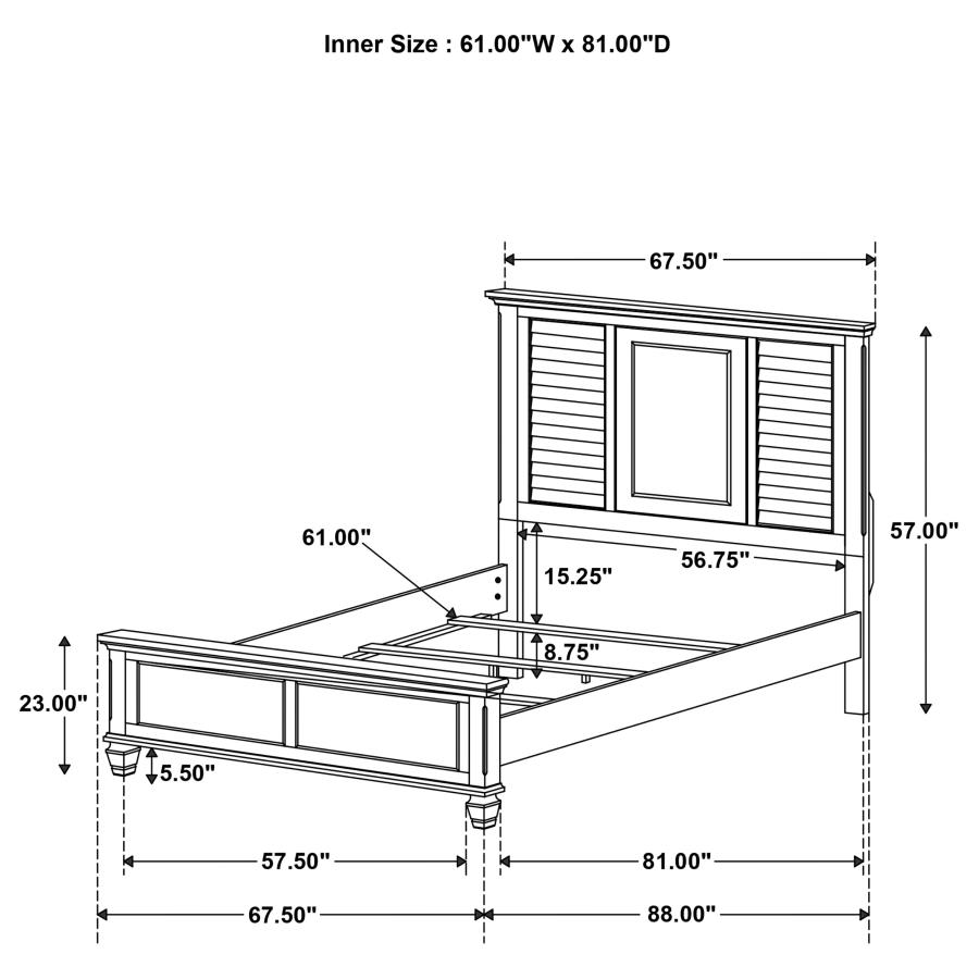 (image for) Franco 4-piece Queen Bedroom Set Burnished Oak