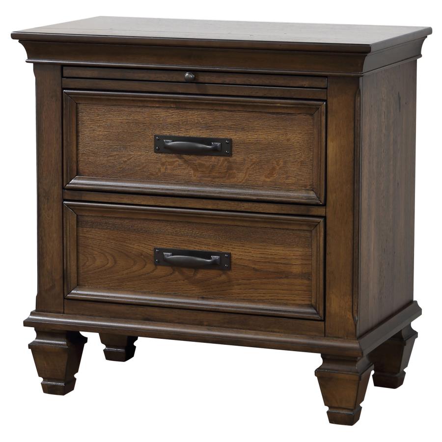 (image for) Franco 2-drawer Nightstand Burnished Oak