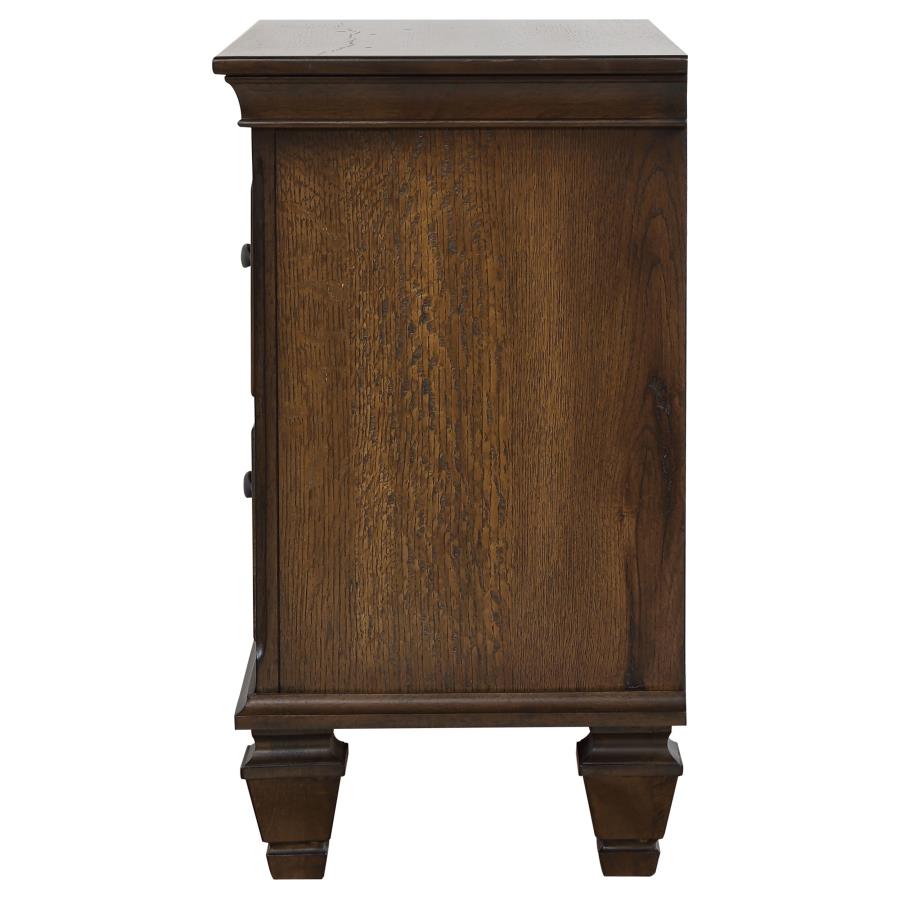 (image for) Franco 2-drawer Nightstand Burnished Oak