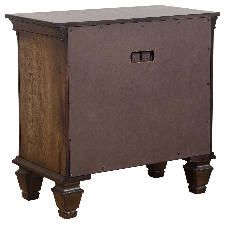 (image for) Franco 2-drawer Nightstand Burnished Oak