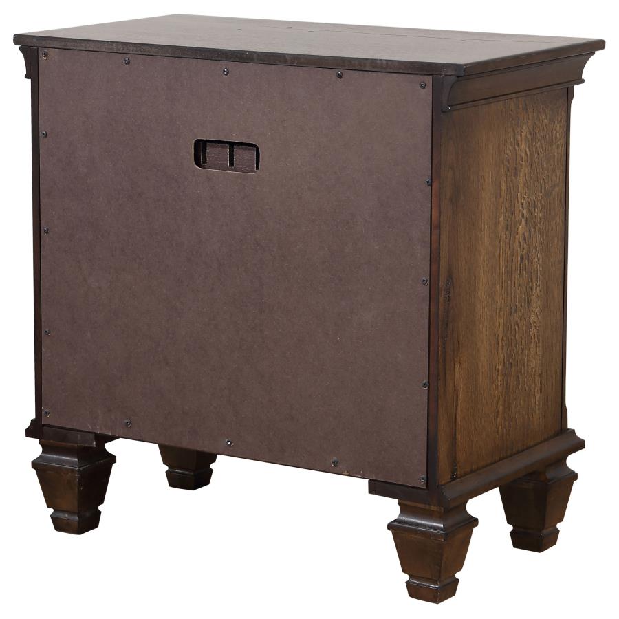 (image for) Franco 2-drawer Nightstand Burnished Oak