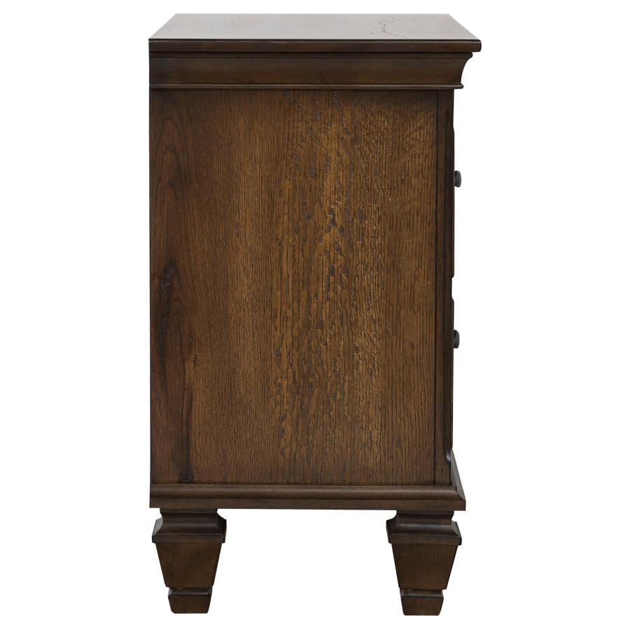 (image for) Franco 2-drawer Nightstand Burnished Oak