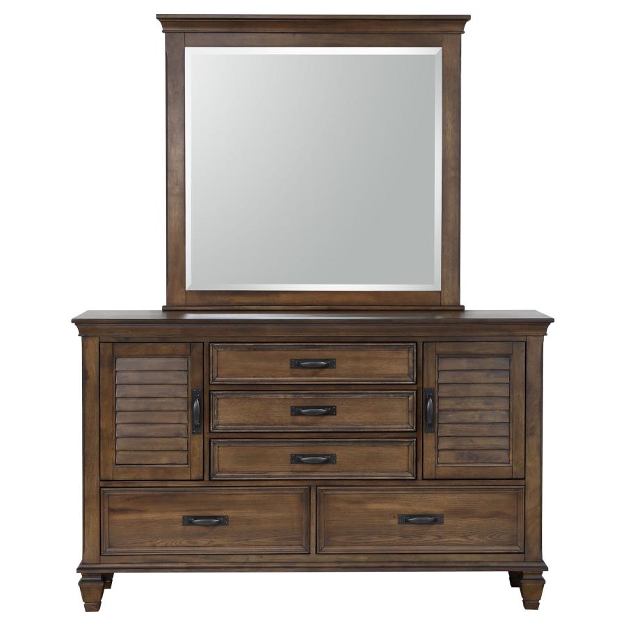 (image for) Franco 52-drawer Dresser with Mirror Burnished Oak