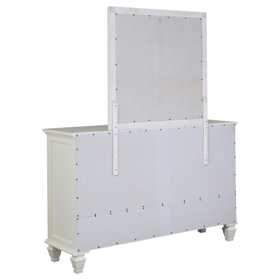 (image for) Sandy Beach 11-drawer Dresser with Mirror Cream White