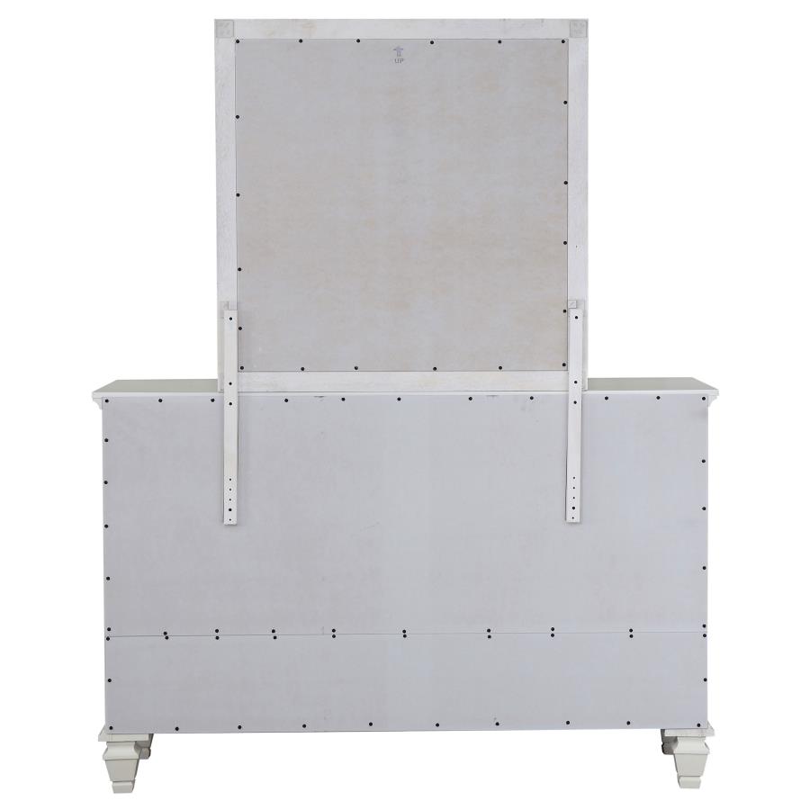 (image for) Sandy Beach 11-drawer Dresser with Mirror Cream White