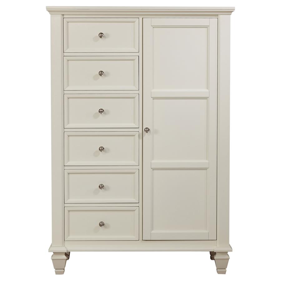 (image for) Sandy Beach 8-drawer Door Chest Cream White