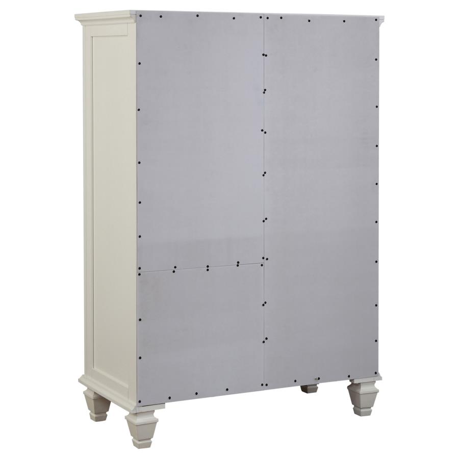 (image for) Sandy Beach 8-drawer Door Chest Cream White