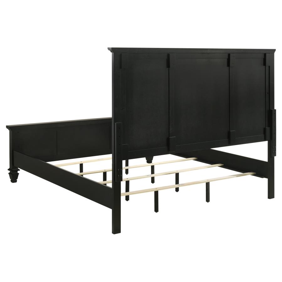 (image for) Sandy Beach Wood California King Panel Bed Black