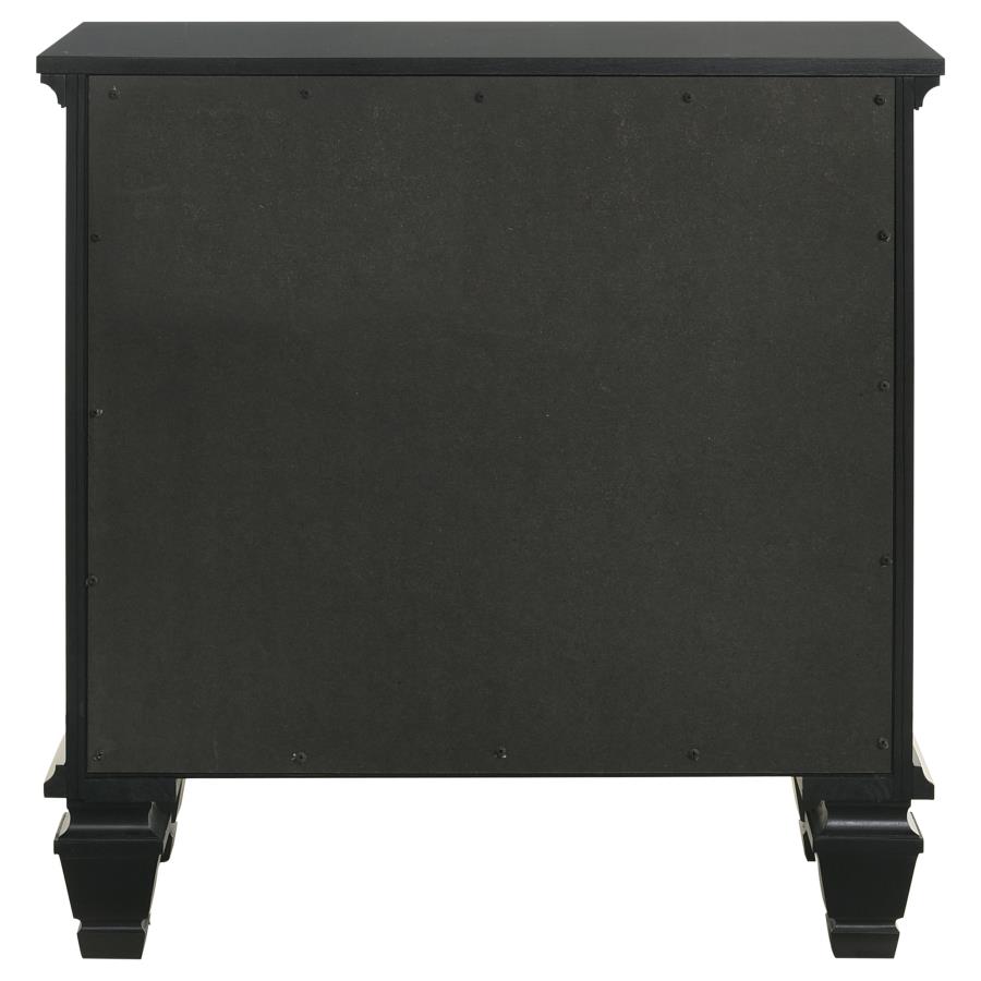 (image for) Sandy Beach 3-drawer Nightstand Black