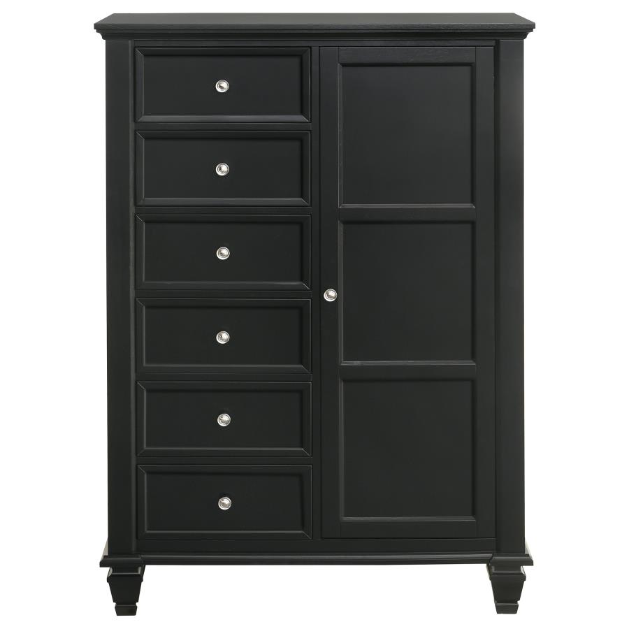 (image for) Sandy Beach 8-drawer Door Chest Black