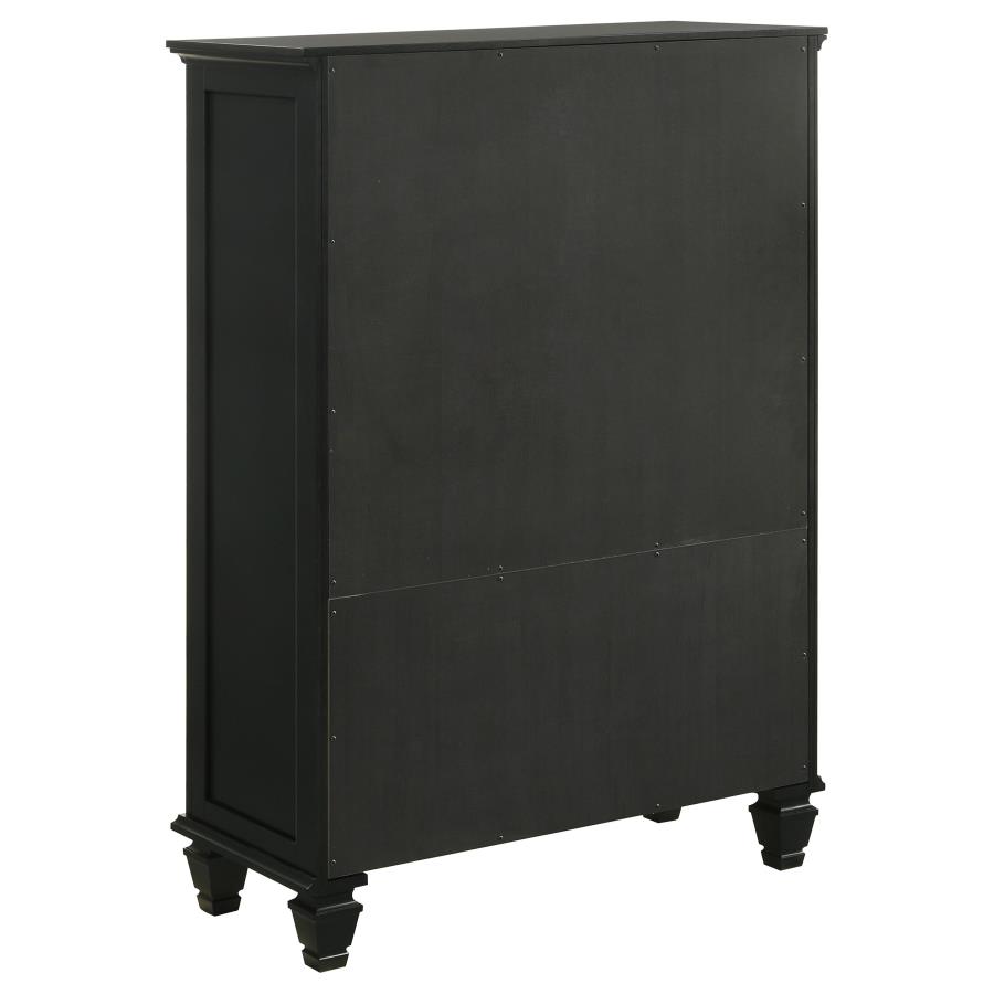 (image for) Sandy Beach 8-drawer Door Chest Black