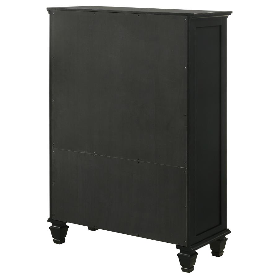 (image for) Sandy Beach 8-drawer Door Chest Black