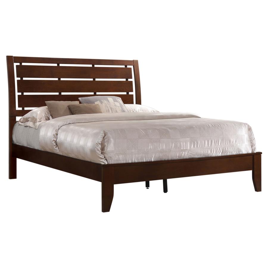 (image for) Serenity Wood Full Panel Bed Rich Merlot - Click Image to Close