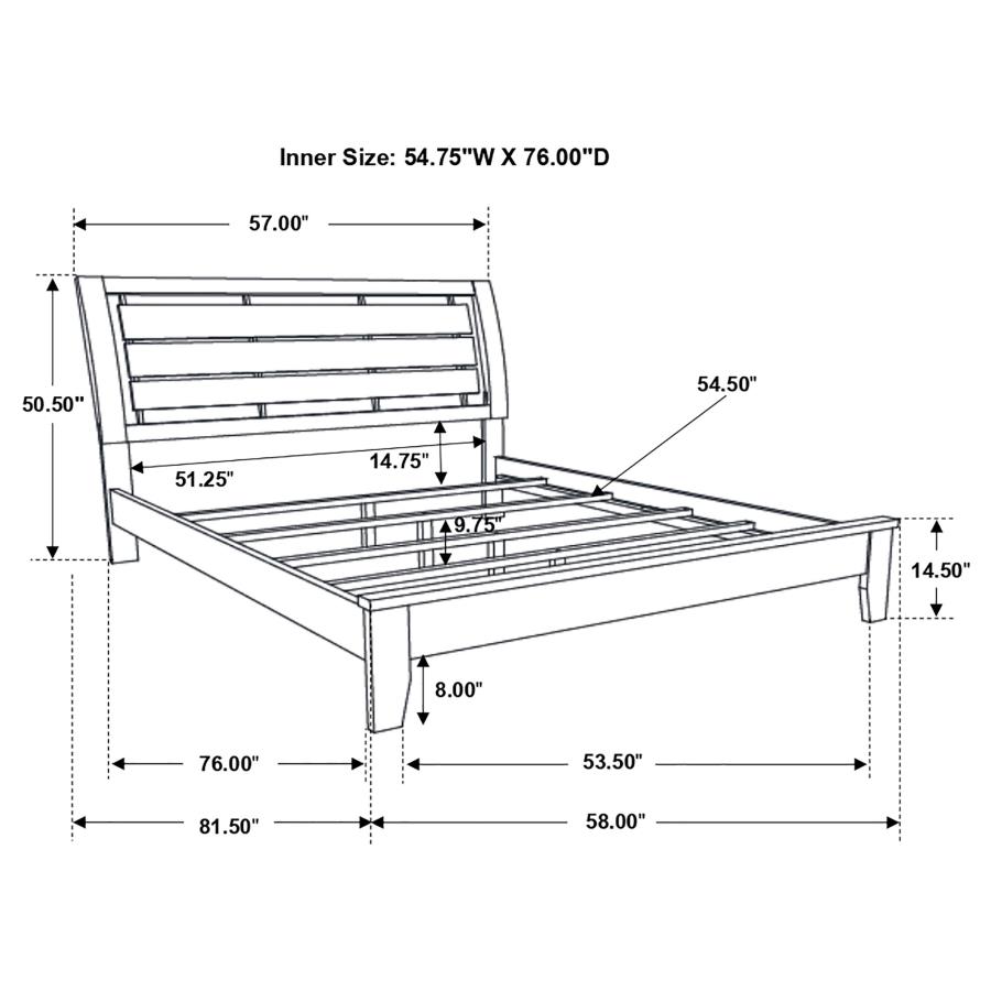 (image for) Serenity Wood Full Panel Bed Rich Merlot