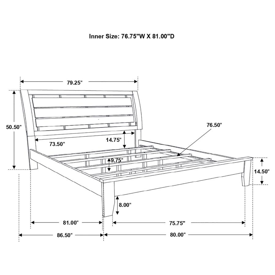 (image for) Serenity Wood Eastern King Panel Bed Rich Merlot