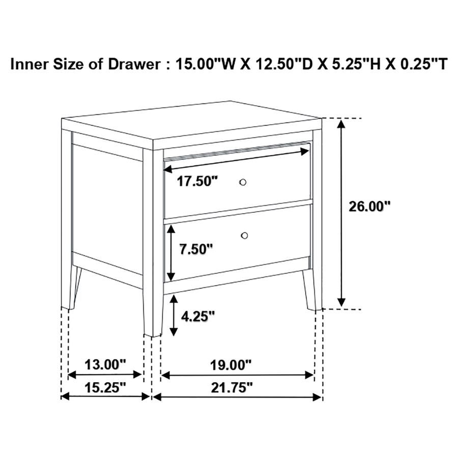 (image for) Carlton 4-piece Full Bedroom Set Cappuccino