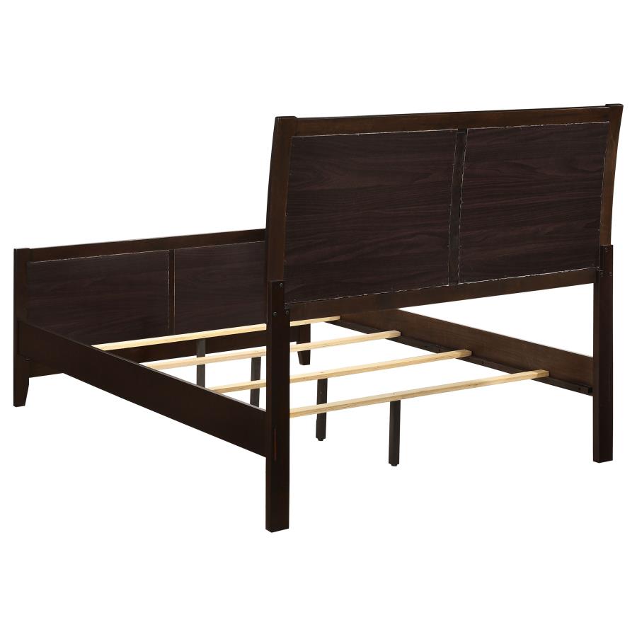 (image for) Carlton Wood Eastern King Panel Bed Cappuccino