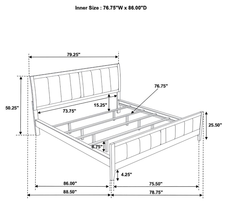 (image for) Carlton 5-piece California King Bedroom Set Cappuccino