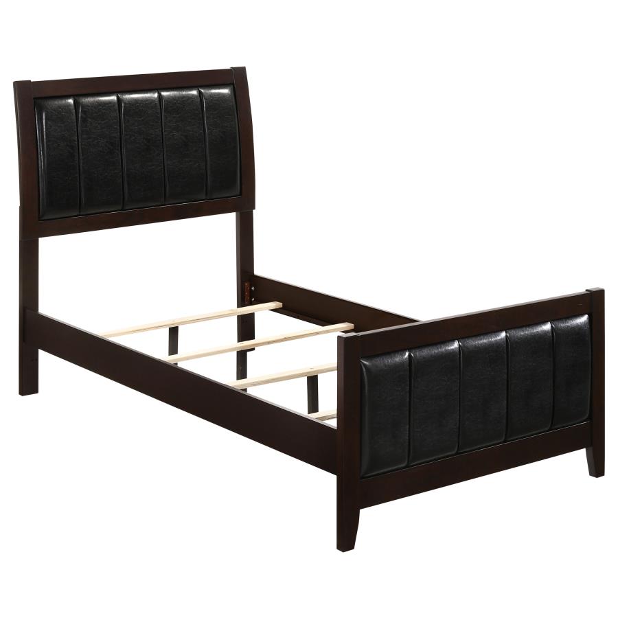 (image for) Carlton Wood Twin Panel Bed Cappuccino