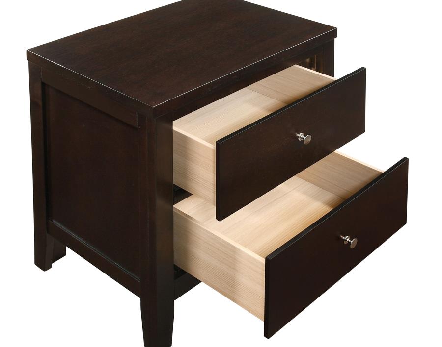 (image for) Carlton 2-drawer Nightstand Cappuccino