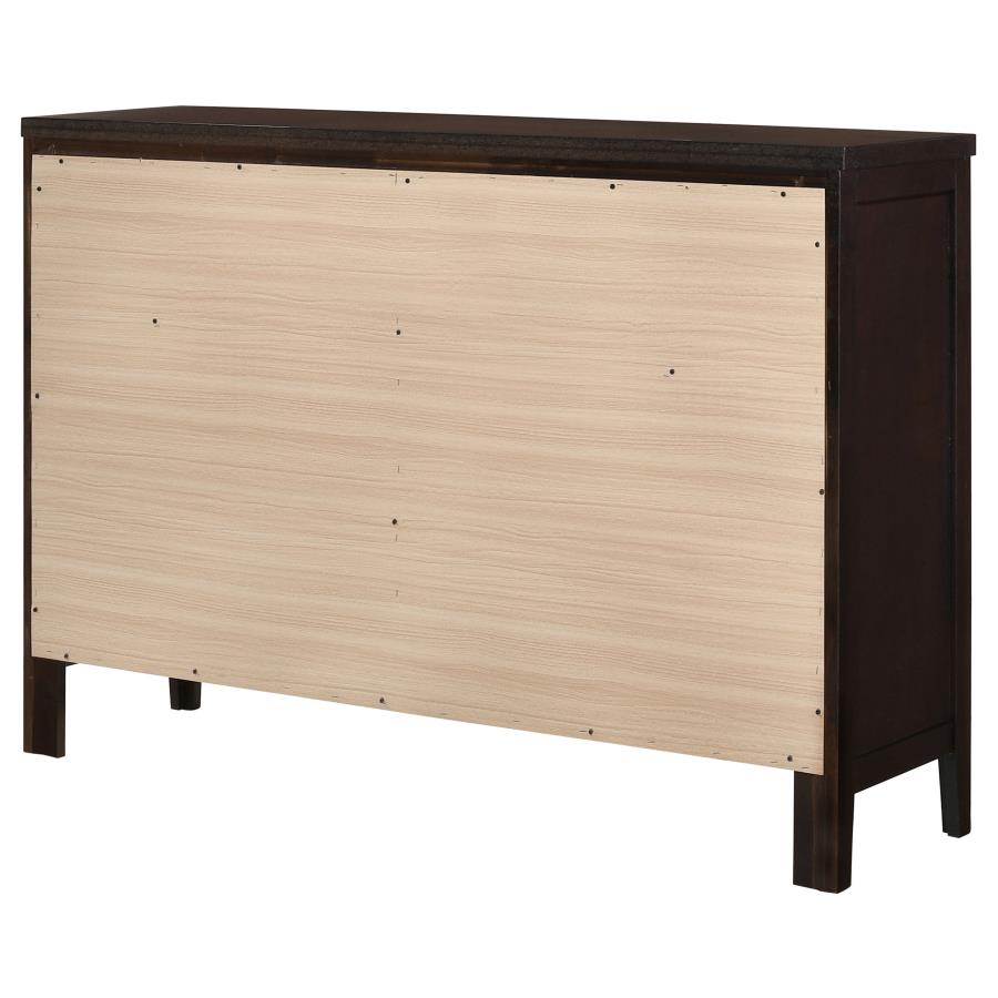 (image for) Carlton 6-drawer Dresser Cappuccino