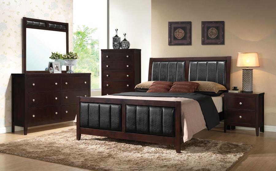 (image for) Carlton 6-drawer Dresser with Mirror Cappuccino