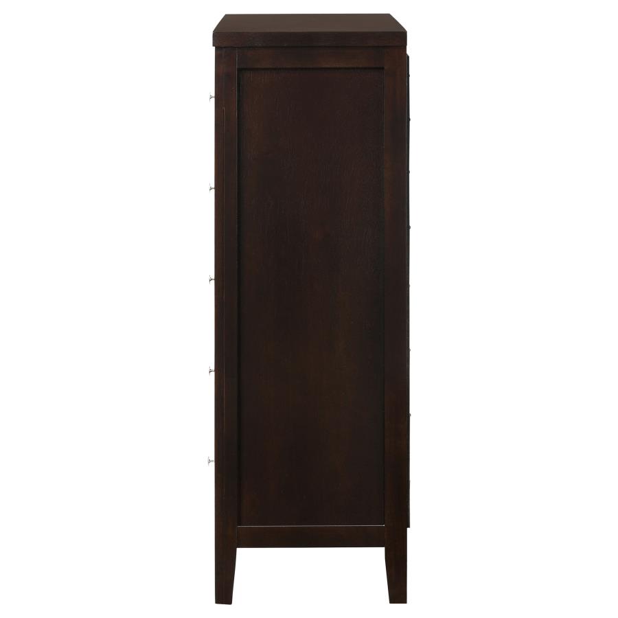 (image for) Carlton 5-drawer Bedroom Chest Cappuccino