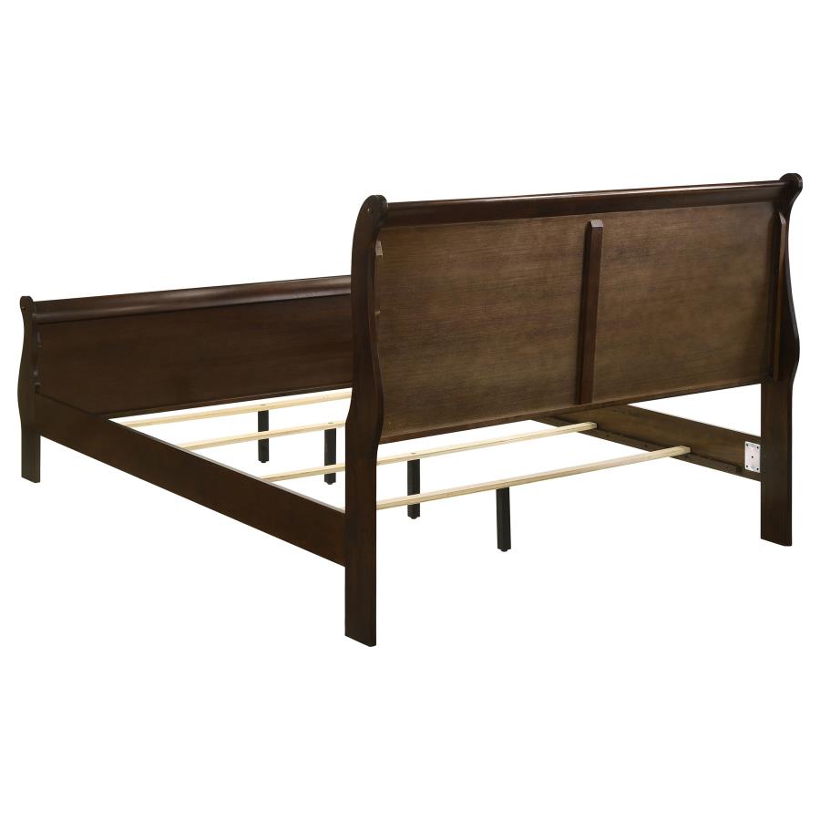 (image for) Louis Philippe Wood Eastern King Sleigh Bed Cappuccino