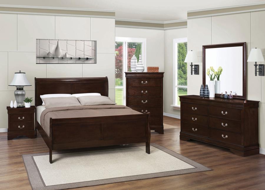 (image for) Louis Philippe 4-piece Queen Bedroom Set Cappuccino