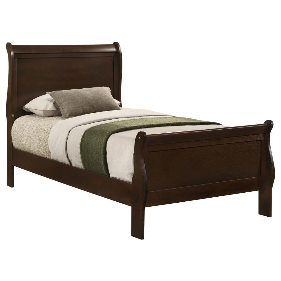 (image for) Louis Philippe Wood Twin Sleigh Bed Cappuccino