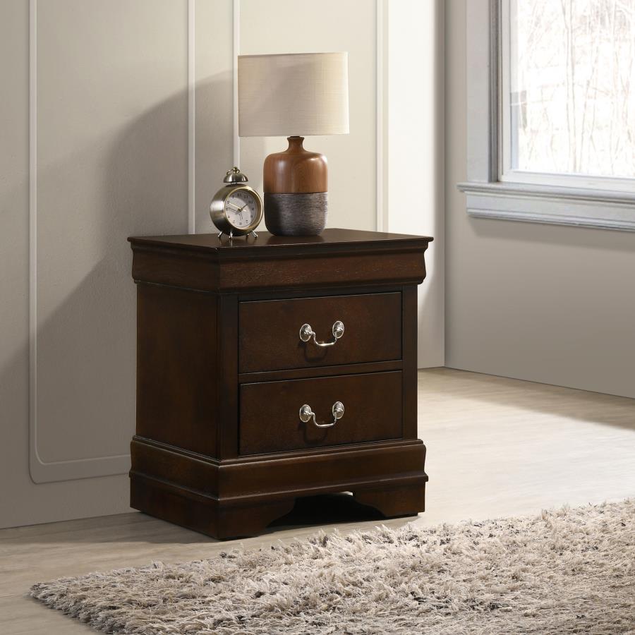 (image for) Louis Philippe 2-drawer Nightstand Cappuccino