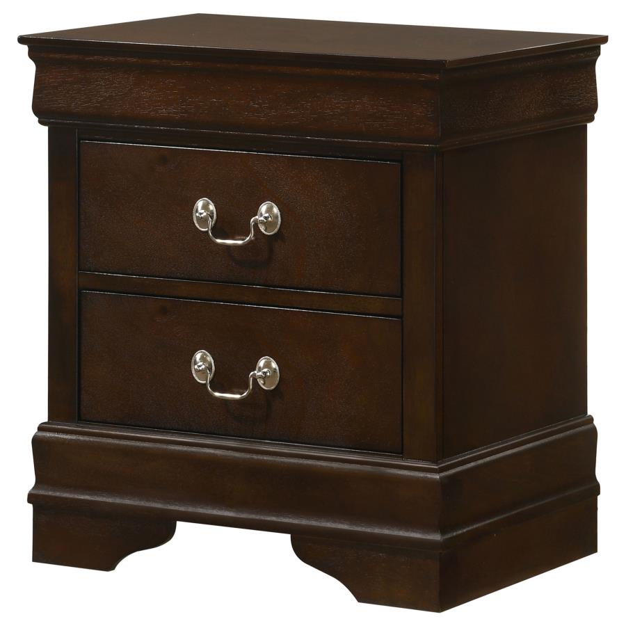 (image for) Louis Philippe 2-drawer Nightstand Cappuccino