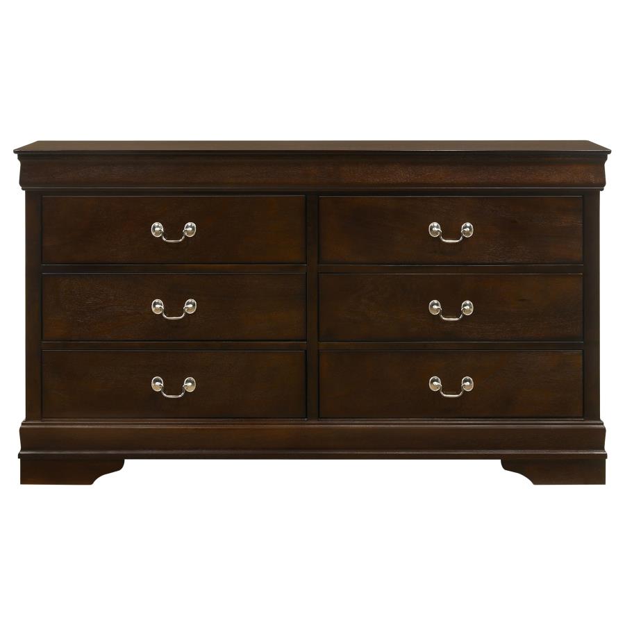 (image for) Louis Philippe 6-drawer Dresser Cappuccino