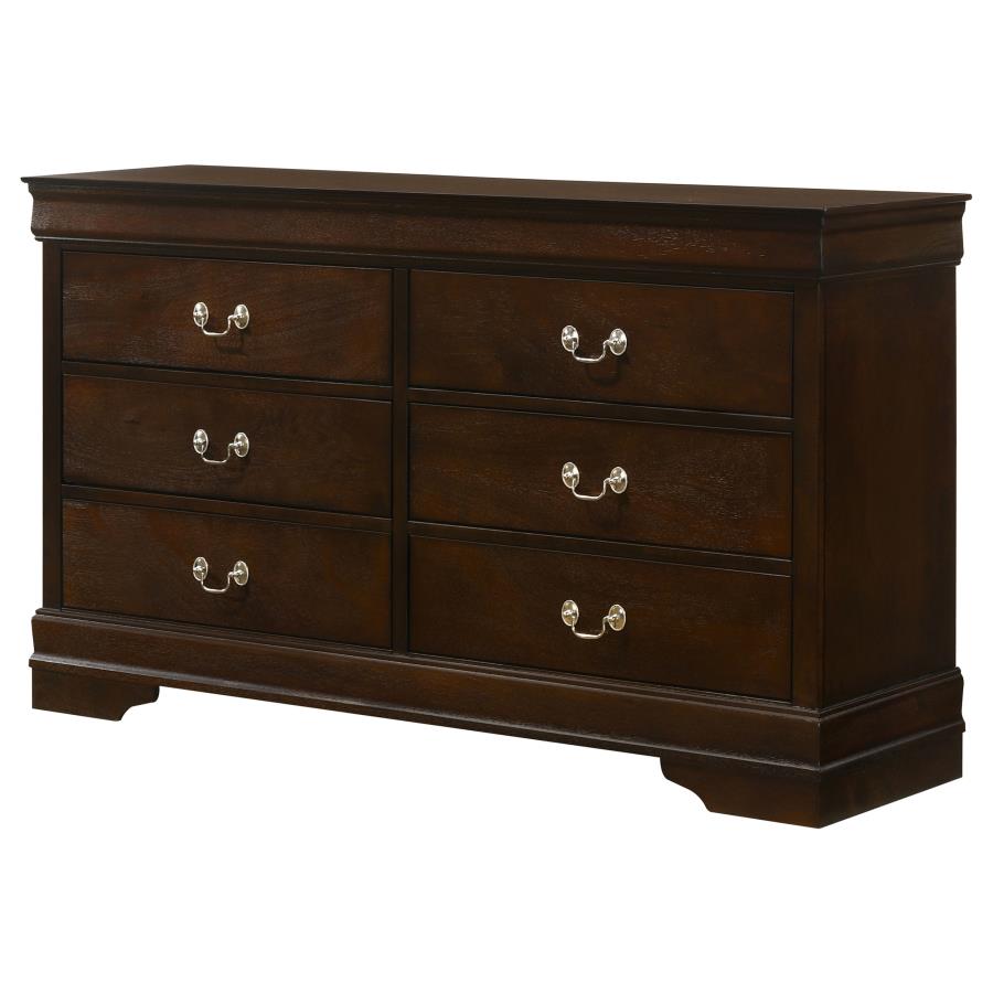 (image for) Louis Philippe 6-drawer Dresser Cappuccino