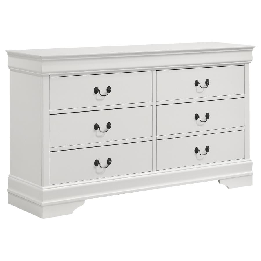 (image for) Louis Philippe 4-piece Twin Bedroom Set White